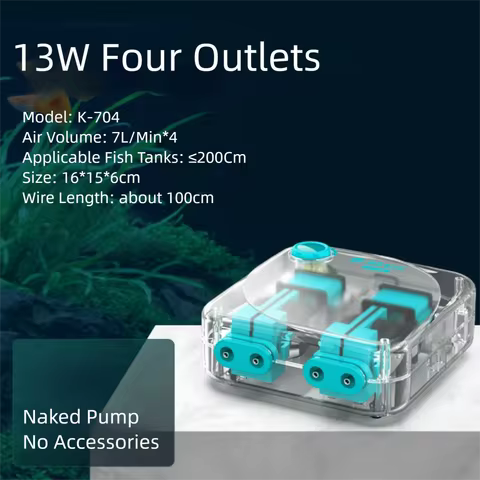 Ultra Silent Aquarium Air Pump Low Noise Silent Operation Fish Tank Oxygen Air Pump Adjustable High 