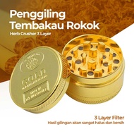 Grinder Penggiling Tobacco Tembakau Rokok Herb Crusher 3/4 Layer