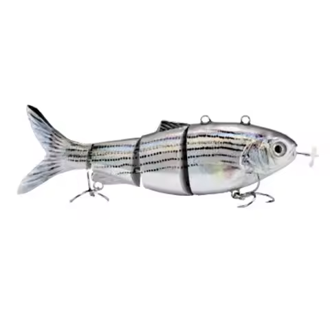 Bionic Fish Electric Lure Wobblers 3D 5.1" Fishing Baits Kit USB Rechargeable Automatic Swimming Swi