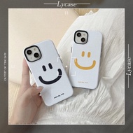 2-in-1 Rounded Edge Drop-proof Smiley Graffiti Iphone Case Compatible For IPhone15Promax  IPhone15Pr