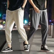 Linen Pants Chinese Style Loose Sports Pants Bundled Leg Cotton Linen Pants Large Size Men's Cropped Harlan Pants Lantern Pants
