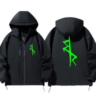 Cyberpunk Waterproof Jacket Hooded Coat Edge Walker 2077 Spring Autumn Clothing Polyester Casual Fas
