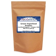 [USA]_Mood  Mind Organic Green Superfood Powder (14 super-foods - Spirulina, Wheatgrass, etc) 8 oz.