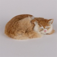 Real Cat Cute Sleeping Cat Crafts Decoration Doll Hug Cat Plush Toy Doll Birthday Gift