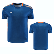 Mizuno เสื้อกีฬาเสื้อแบดมินตันระบายอากาศได้ดีและแห้งเร็ว6518ใหม่2023