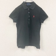 古著RALPH LAUREN THE SKINNY POLO 短袖 Polo 衫，黑色，M 碼