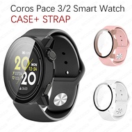 2in1 Strap with Glass Protector Case For Coros Pace 3/Coros Pace 2 Smart Watch Band +Cover
