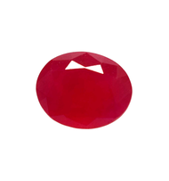 Beautiful Red Bixbite Beryl Faceted Oval Cut 8-9 Ct Certified Loose Gemstone