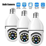 Kit 3 wifi ip wireless security camera 360 with lamp socket nozzle ptz app full HD