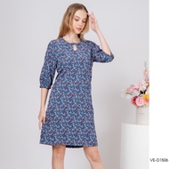 VERONIQA Dress VE-D1506 พีชสกินlU แขนยาว IGPU24-8
