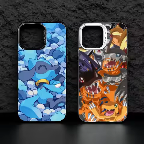 Gekkomon Digimon phone case Phone Case iPhone 11/12/13/14/15/16/17 Pro Max Aurora TPU Shockproof Sli