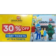 Legoland 1 Day ticket 30% Discount voucher (Up to 4 tickets) 1pc Valid Till 31 Dec 23