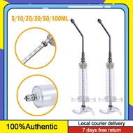 10/20/50/100ML Fiber glass syringe + Stainless Oral drencher nozzle Veterinary equipment set Heavy duty syringe Handfeeding syringe Animal vaccine injector for pig goat dog