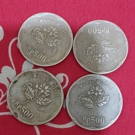 uang koin 500 rupiah gambar melati tahun 1991 dan 1992
