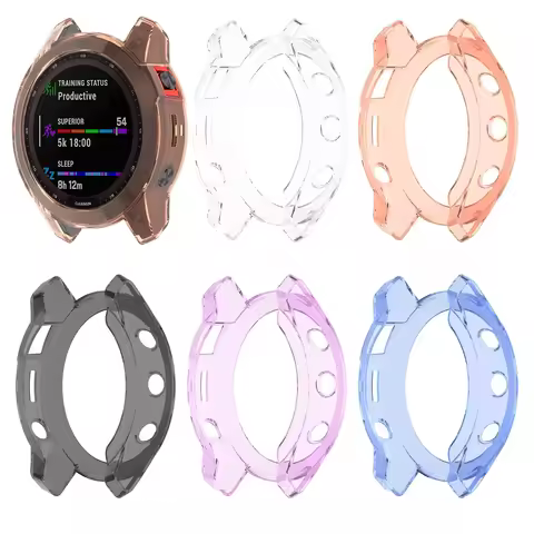 Transparent TPU Case for Garmin Fenix 6 6S 6X Pro 7 7S 7X Pro 5 5S 5X Plus Soft Protective Case for 