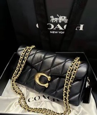 全新包郵｜Coach蔻馳Tabby26系列菱格紋鏈條單肩斜挎包