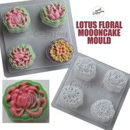 Lotus mooncake mould peony floral jelly mooncake mould agar agar PP mold