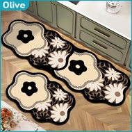 2 PCS Set Kitchen Carpet 40x60cm And 40x120cm Non-Slip Kitchen Floor Mat Home Bathroom Rug Carpet