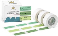 D30 Label - Compatible with Memoking/Phomemo D30 Label Maker, 12x30mm Waterproof Thermal Tape, Light Green/Green/Dark Green Sticker Machine Label, 3 Rolls