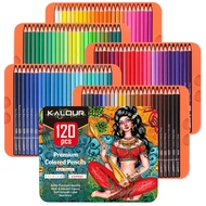 #Hishi shop# KALOUR 120pcs Colour Pencil Professional Oily Colored Pencils Coloured Pencils set Scho