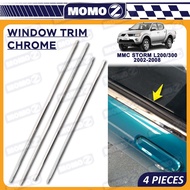 Car MMC STORM L200 L300 2002 - 2008 Window Trim Chrome Lining Door Belt Moulding Accessories Automot