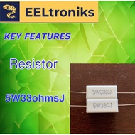5W 33 Ohms 5W33OJ 5W 33OHMS J CEMENT RESISTOR 2pcs/set