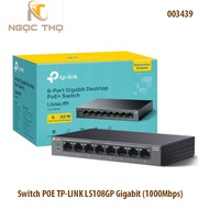 TP-Link LS108GP PoE Network Switch – 8 Gigabit Ports (1000Mbps) | PoE+ 802.3af/at | PoE Auto-Recover