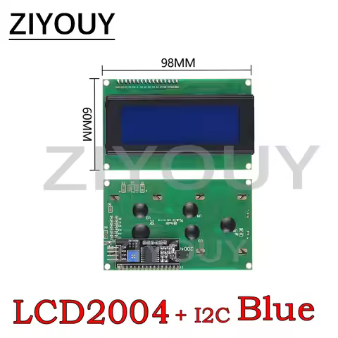 LCD2004 + I2C 20x4 2004A PCF8574T Blue/Green screen HD44780 Character LCD /w IIC/I2C Serial Interfac