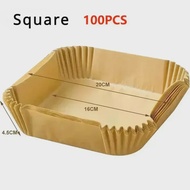 Air Fryer Square Baking Paper 20cm Air Fryer Parchment Paper Sheets for 5-8QT Basket Oven Steamer Mi