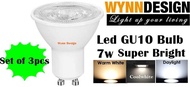 Wynn Design 3pc GU10 Led Bulb 7W Spotlight Bulb Effect Light Bulb Eyeball Bulb Daylight WarmWhite Co