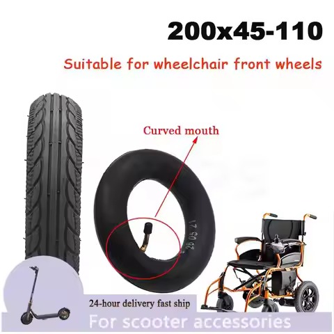 8-inch 200x45-110 inner tube outer tire suitable for Etwow electric scooter baby stroller 8X1 1/4 ti