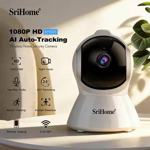 Srihom SH025 FHD 2.0MP Wifi IP Camera Smart Home H.264 Motion Tracking IR Night Vision 2.4G Surveill
