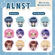 [Meowchi Cat] Alien Stage Stickers and Pin Button | ALNST Stickers & Pin Button Fanmerch | Mizi Sua 