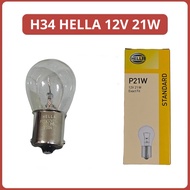 ORIGINAL HELLA P21W 12V 21W BA15s BULB - REVERSE TURN SIGNAL LIGHT 1 LEG P21W BULB