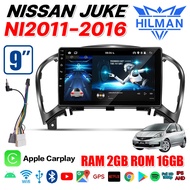 HILMAN จอแอนดรอยด์ จอ 9 นิ้ว NISSAN JUKE 2011-2016 จอIPS จอ android ติดรถยนต์ วิทยุติดรถยนต์ เครื่องเสียงรถ Wifi แบ่งจอได้ ดูYouTubeได้ ดูNetflix ระบบเส Apple Carplay