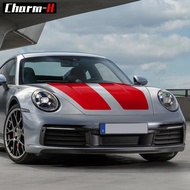 Car Hood Sticker Racing Stripes Bonnet Decal Kit for Porsche 911 997 996 GT3 GT2 RS Vinyl Stickers A