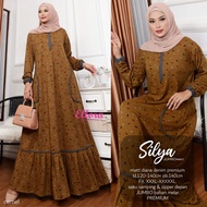 baju gamis wanita terbaru Zemira maxy diana denim premium