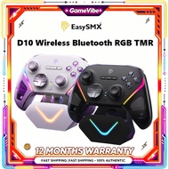 EasySMX D10 Wireless Controller Bluetooth RGB Gamepad with TMR Sticks Joystick Hall Effect Micro Tri