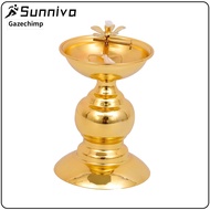 Ghee Lamp Holder Butter Lamp Holder Candle Stand Buddhist Supplies Dimmable Alloy Candle Holder for 