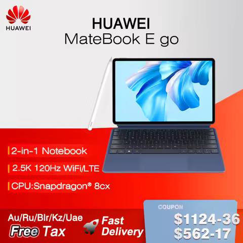 HUAWEI MateBook E Go 12.35 Inch WiFi/LTE 8GB/16GB 256/512GB/1T Snapdragon 8cx Touchscreen 120Hz Lapt