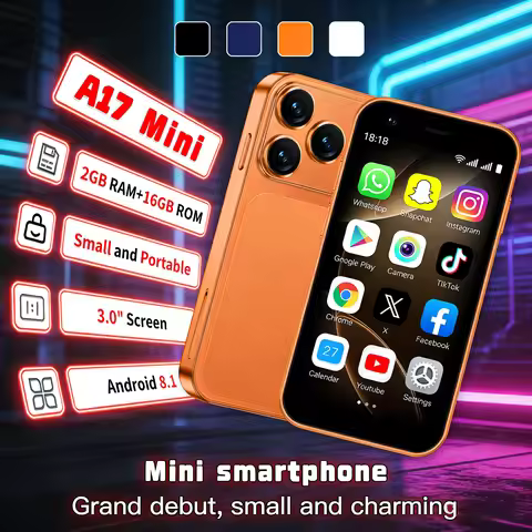 2026 New ONEMYTH A17 Mini Smartphone 3G Network 3.0-inch Display 2GB+16GB Android Global Version Wit