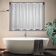 Shower Window Curtain Waterproof Vinyl Curtain for Bathroom Short Window 30x30 INCH, Vinyl PEVA Priv