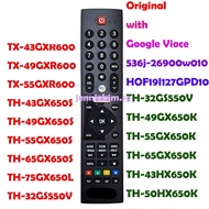 NEW 4K Smart Android TV Remote Control Original with Google Vioce 536j-26900w010 HOF19I127GPD10  Button TX-43GXR600 TX-49GXR600 TX-55GXR600 TH-43GX650S TH-49GX650S TH-55GX650S TH-65GX650S TH-75GX650L TH-32GS550V TH-32GS550V TH-49GX650K TH-55GX650K