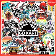 50 Types Of Stickers Sports racing GO-kart Cartoon GO kart