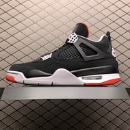 【100%LJR Batch】Top Quality Air Jordan 4 Bred Low AJ4 Causal Shoes Sneakers For Men 308497-060