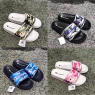 [PAGANS STORE] Champion Multicolor Camouflage Full Version Classic Logo Slippers