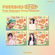 [30 pcs] Freebies Kpop Omelette yellow green ver Ala Selkor Lucu Freebies Concert Postcard Packing