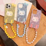 Trendy 3D Bowknot Hello Kitty Flower Case For OPPO A38 A79 A19 A57 A54 A93 A74 A95 4G Reno 10 Pro 7 