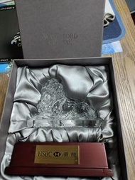 匯豐銀行禮品收藏 - HSBC 水晶獅子 Stephen 開口獅子