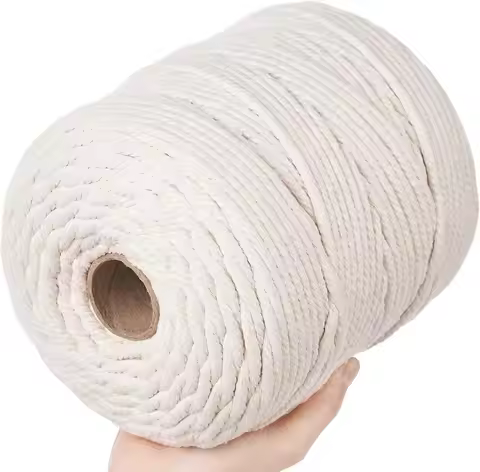 100% Natural Cotton Macrame Cord 4mm Macrame Rope Craft Cord for DIY Crafts Knitting Plant Hangers C